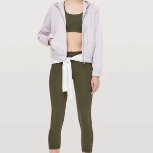 lululemon athletica Olive Green High-Rise Cropped Leggings